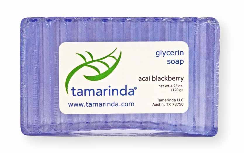 Tamarinda glycerin soap in fruity blackberry.  4.25 oz.