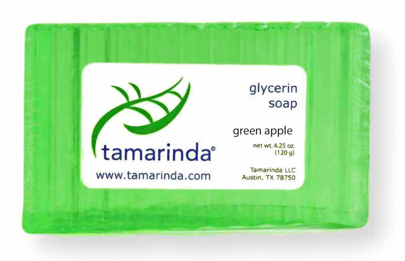 Tamarinda glycerin soap in green apple. 4.25 oz