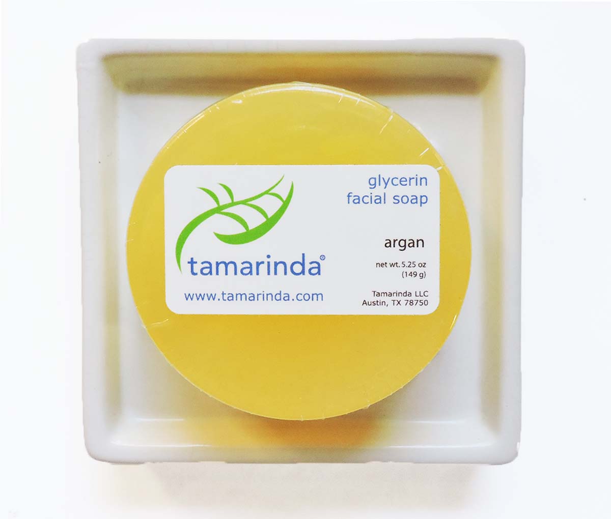 Tamarinda argan formula glycerin facial soap is unscented and sulfate free. 5 oz.