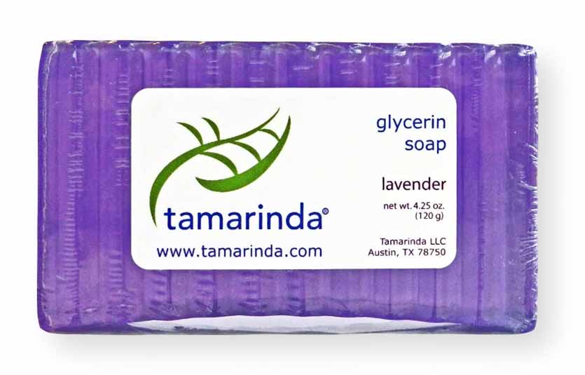 Tamarinda glycerin soap in classic lavender scent.  4.25 oz.