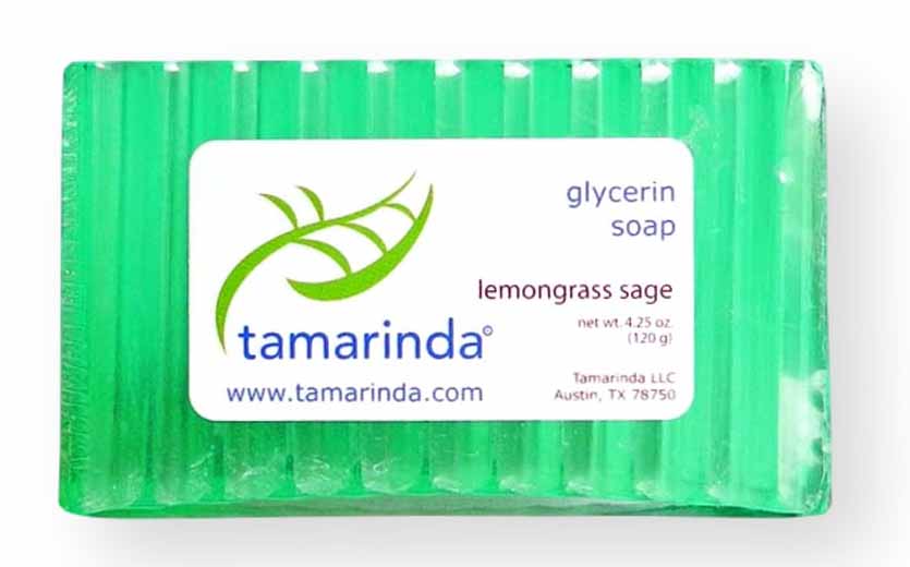Tamarinda glycerin soap in lemongrass sage.  4.25 oz.