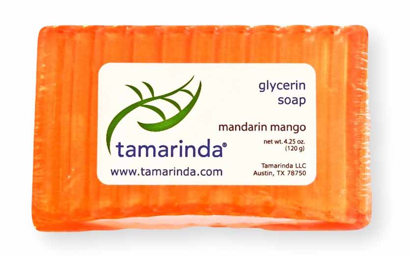 Tamarinda glycerin soap in fruity mandarin mango.  4.25 oz.