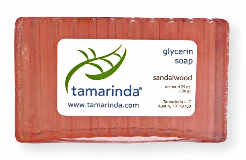 Tamarinda glycerin soap in fragrant earthy sandalwood.  4.25 oz.